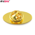 Wholesale Custom Hot Sale Plated Gold Metal blank lapel pins no minimum